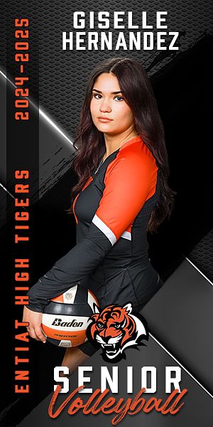 Sample Senior Athlete Banner for an Entiat High School volleyball player